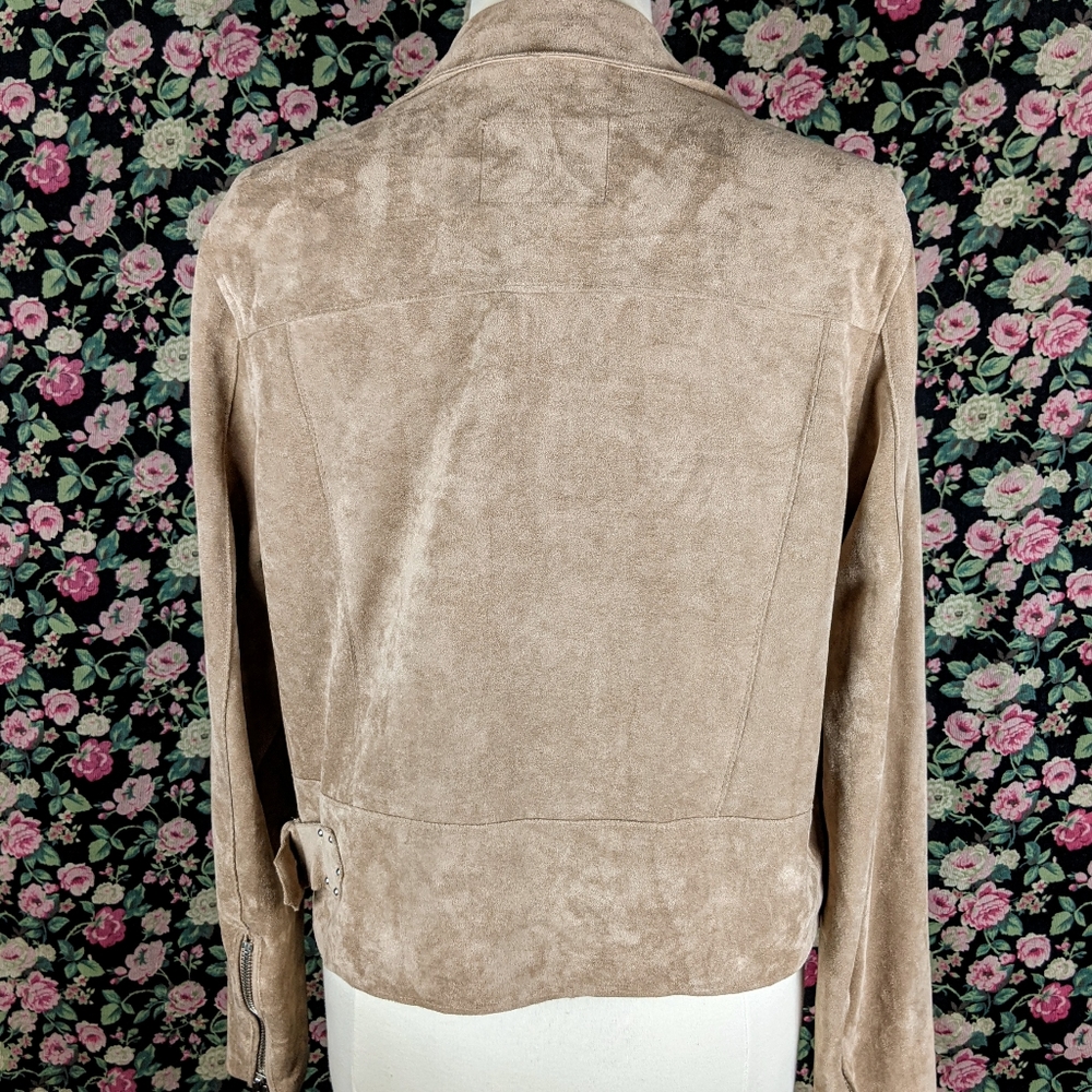 ✨SOLD✨BLANKNYC Faux Suede Moto Jacket Brick - Picture 7 of 12